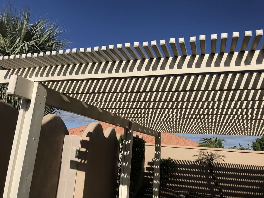Shade structure built on a residential project