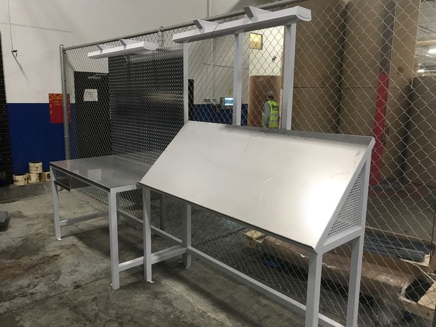 Fabricated steel work delivered to a commercial job